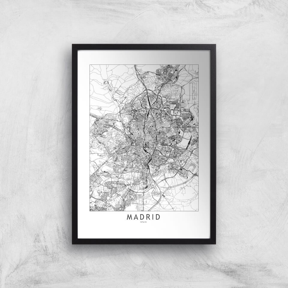 Madrid Light City Map Giclee Art Print