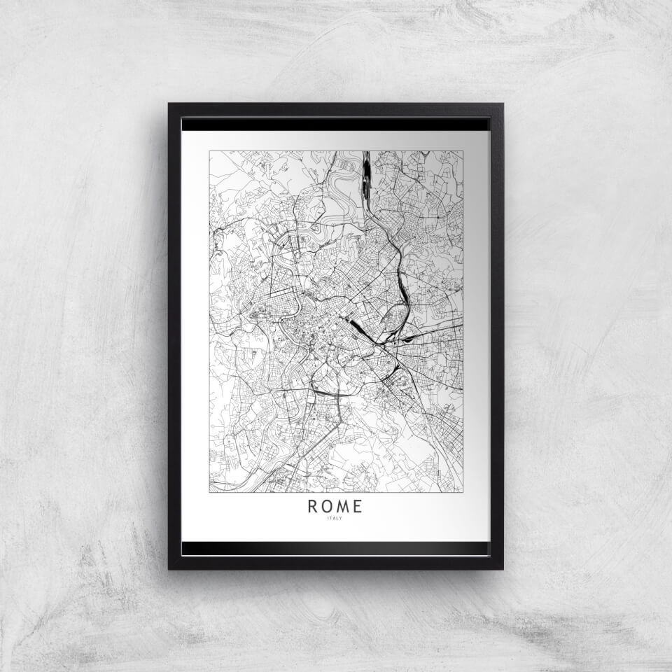 Rome Light City Map Giclee Art Print