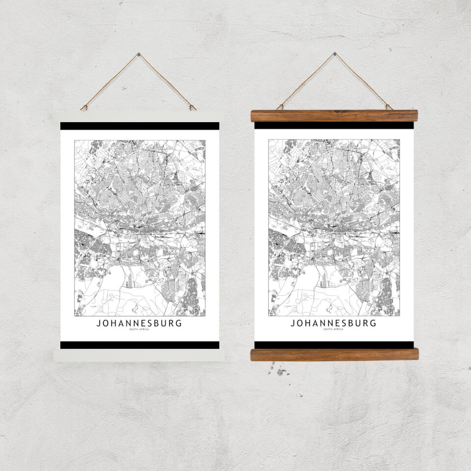 Johannesburg Light City Map Giclee Art Print 1