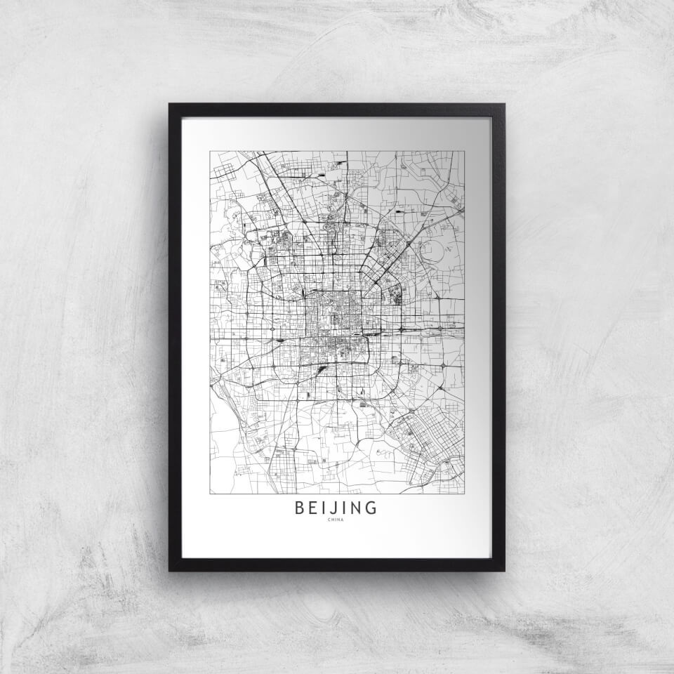 Beijing Light City Map Giclee Art Print
