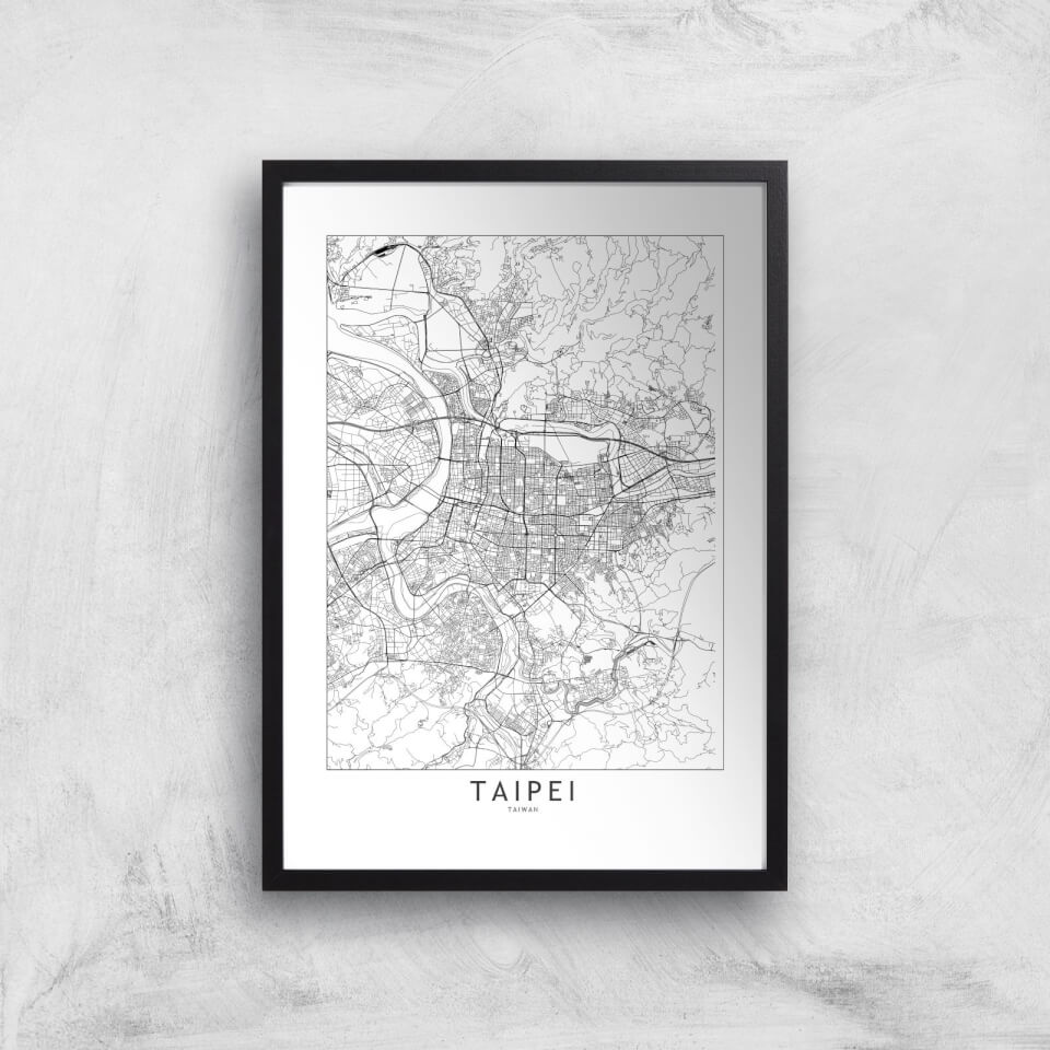 Taipei Light City Map Giclee Art Print
