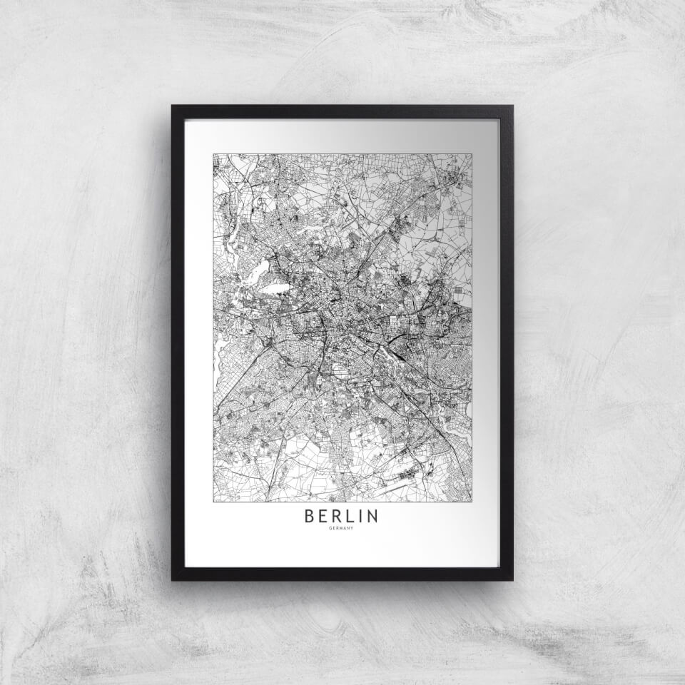Berlin Light City Map Giclee Art Print