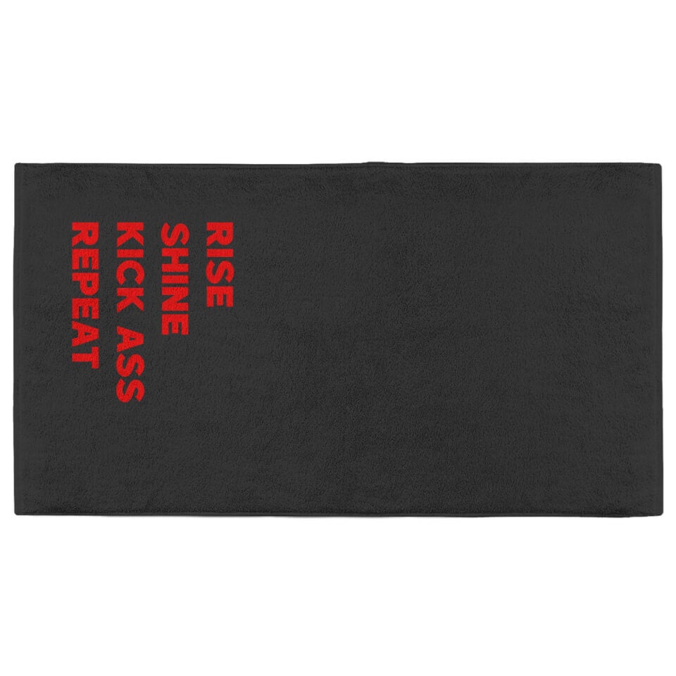 Rise Shine Kick Ass Repeat Fitness Towel