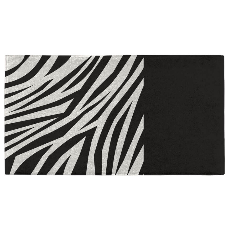Zebra Print Monochrome Fitness Towel
