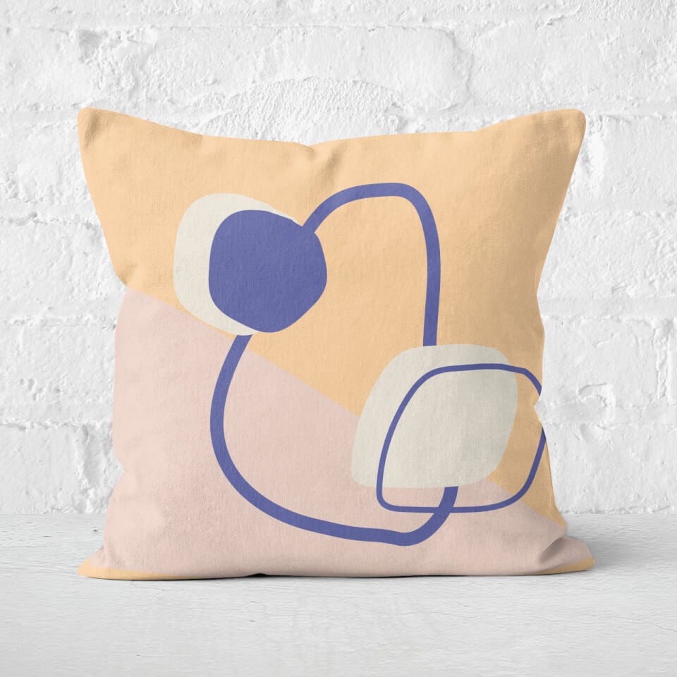 Light Contour Outline Square Cushion