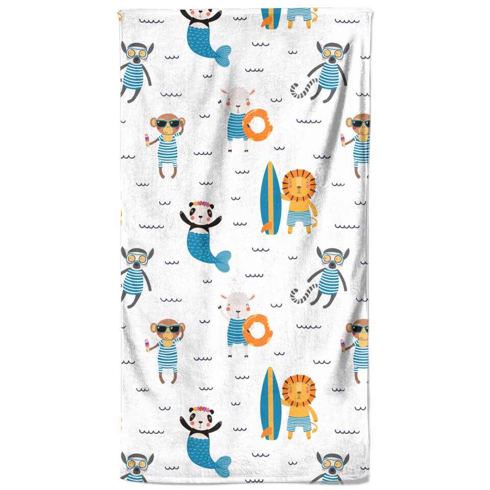 Summer Animals Beach Towel