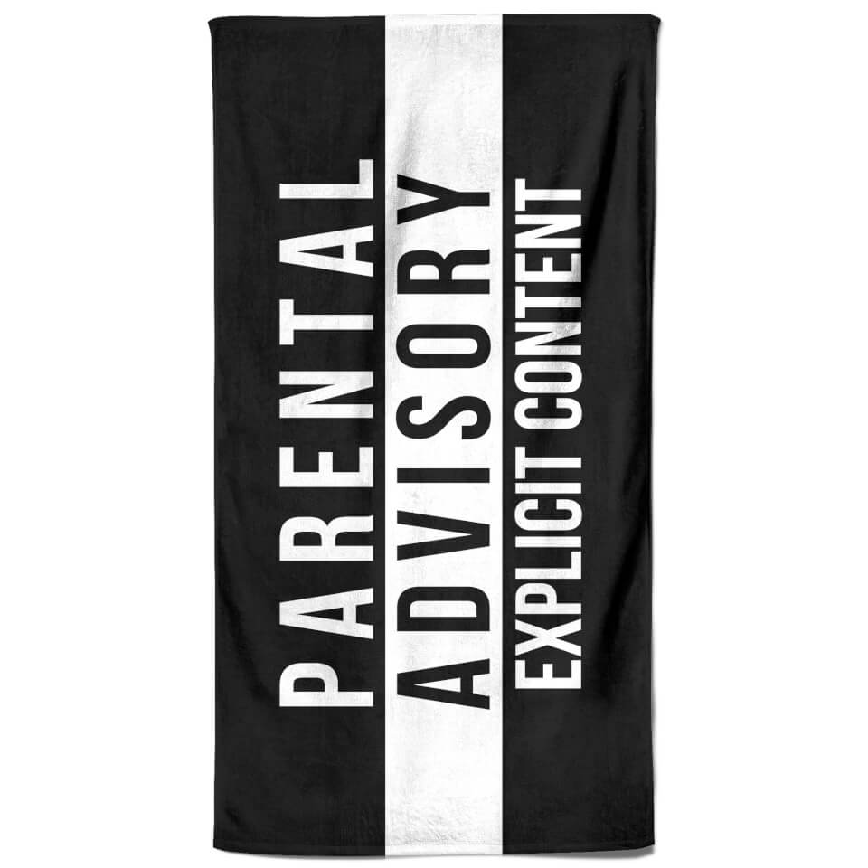 Parental Advisory Explicit Content Beach Towel