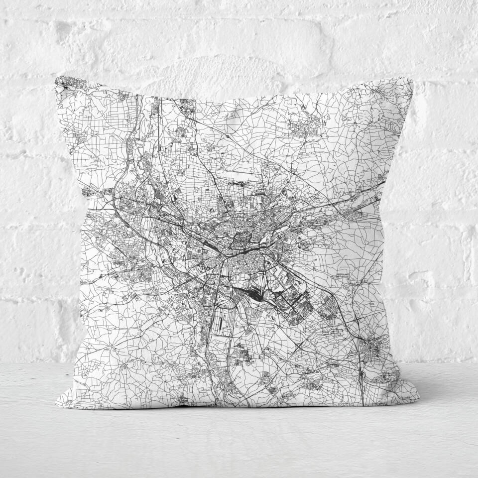 Nuremberg City Map Square Cushion