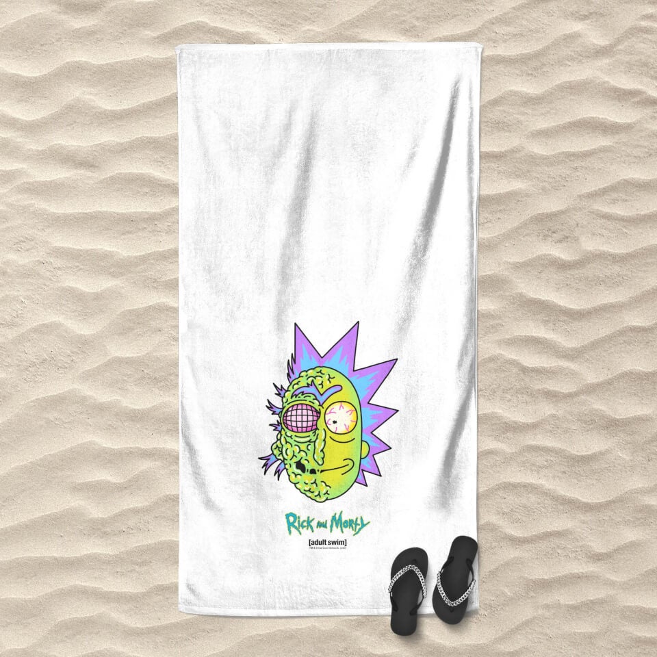 Rick and Morty Brain Head Beach Towel 0