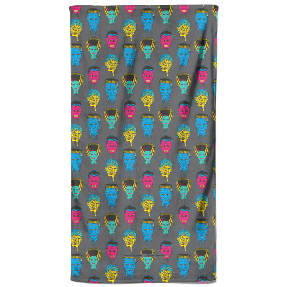 Universal Monsters Franks Bride Mixed Pattern Beach Towel