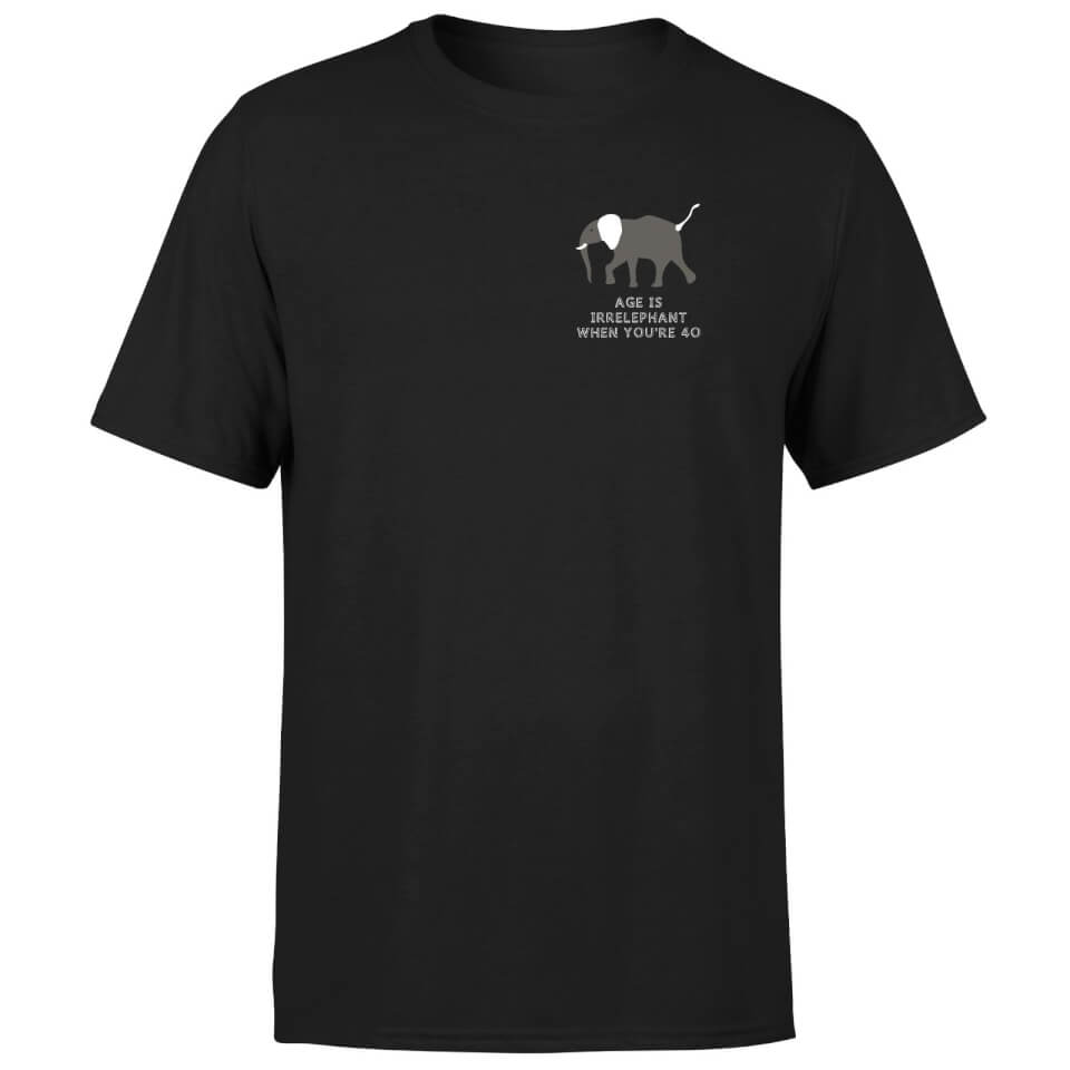 Age Is Irrelephant When You're 40 Men's T-Shirt - Black
