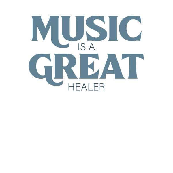 Music Is A Great Healer Men's T-Shirt - White 0