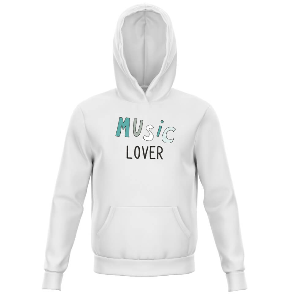 Music Lover Kids' Hoodie - White