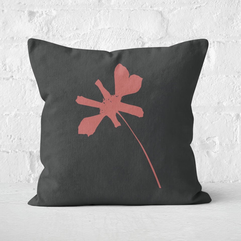 Burnt Flower Square Cushion