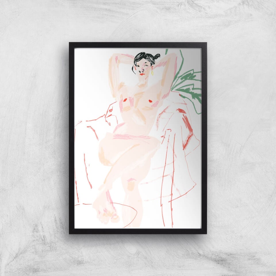 Girl Resting In A Chair Giclee Art Print