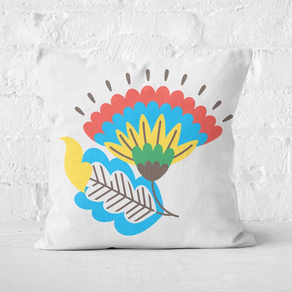 Sociable Flower Square Cushion