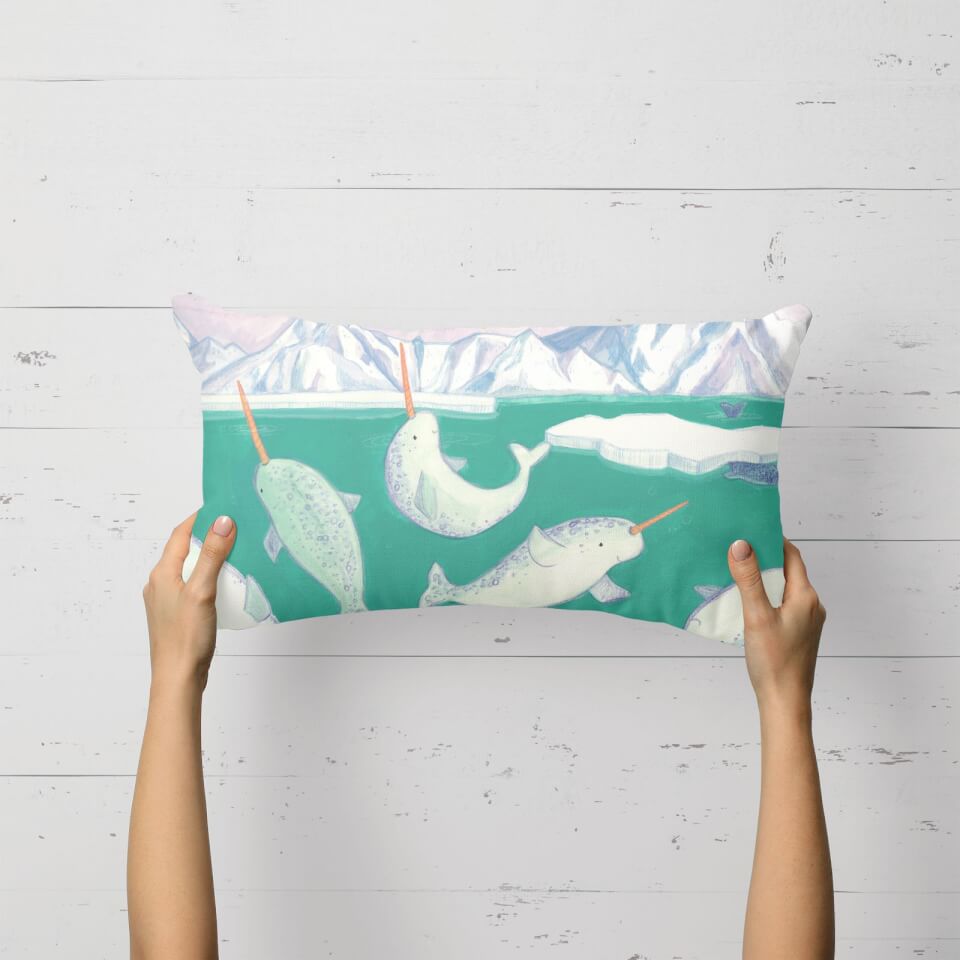 Snowtap Narwhals Blessing Rectangular Cushion