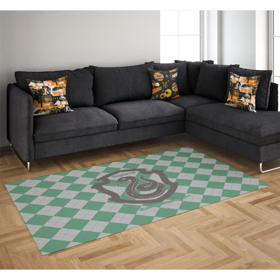 Decorsome x Harry Potter Slytherin Shield Woven Rug