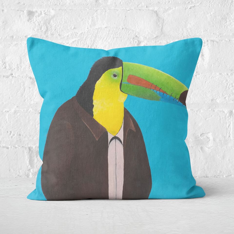 Toucan In Suit Square Cushion