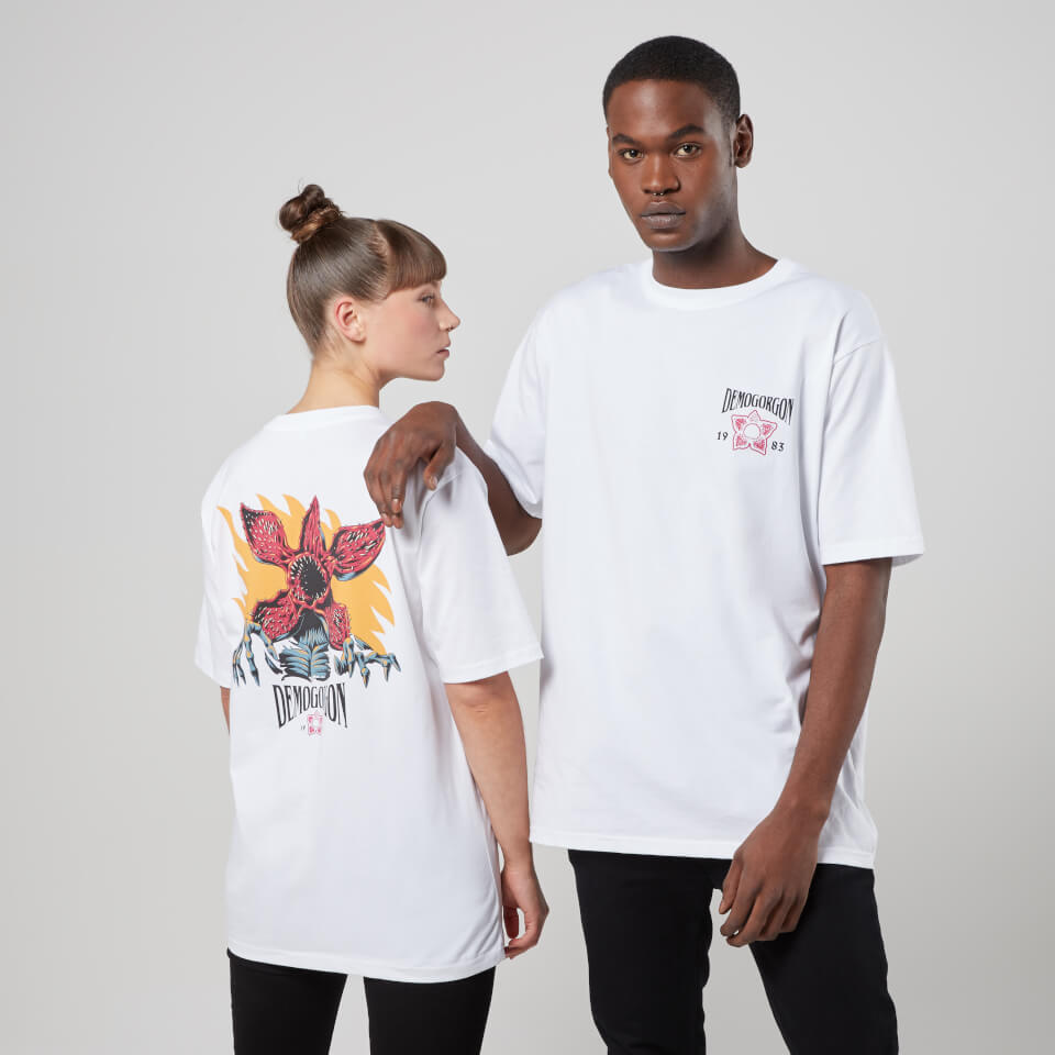 Stranger Things Demogorgon 1983 Oversized Heavyweight T-Shirt - White