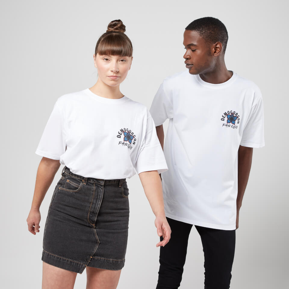 Stranger Things Demogorgon Fan Club Oversized Heavyweight T-Shirt - White