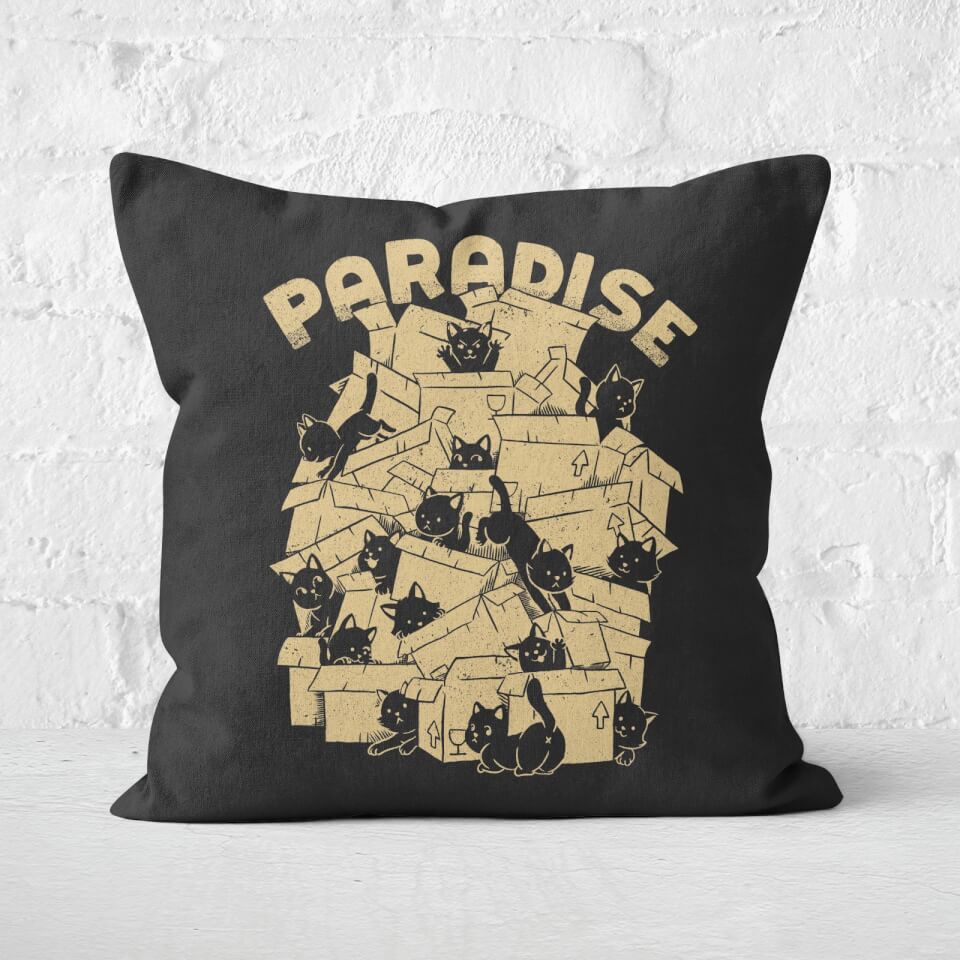 Cat Box Paradise Square Cushion