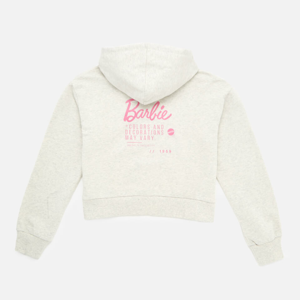 Barbie 1959 Women's Cropped Hoodie - Ecru Marl 0