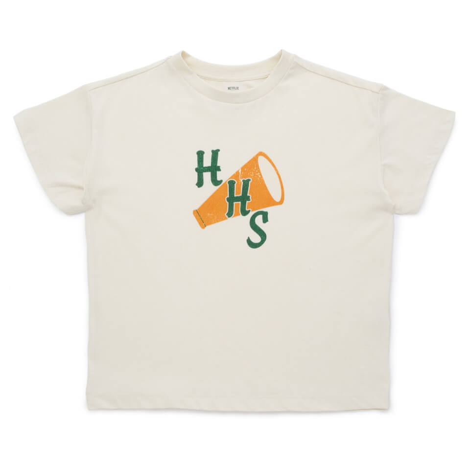 Stranger Things HHS Cheerleading Women's Cropped T-Shirt - Cream