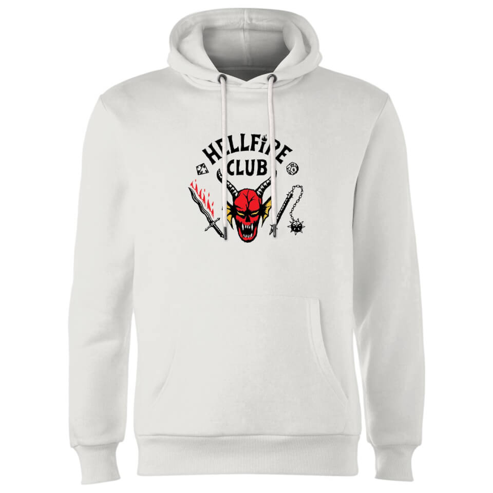 Stranger Things Hellfire Club Hoodie - White