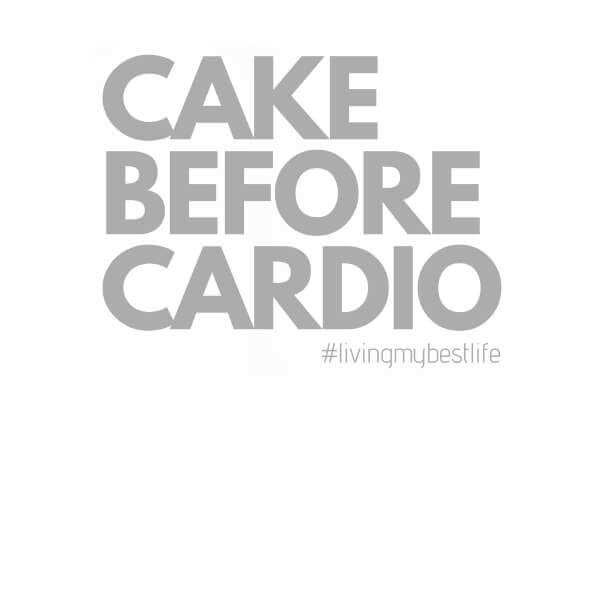 Cake Before Cardio Living My Best Life Hoodie - White 0