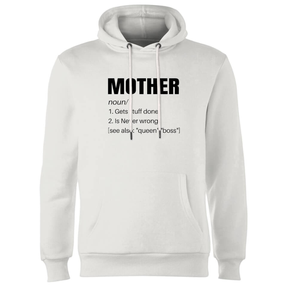 Mother Noun Hoodie - White