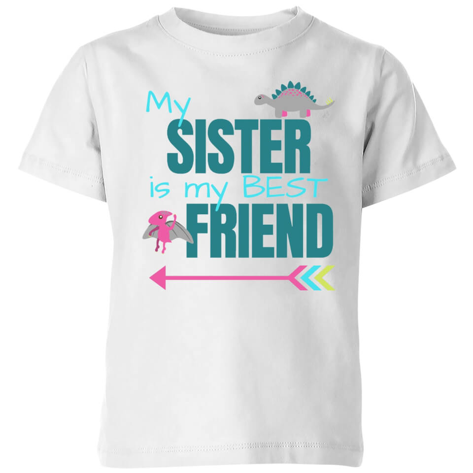 Sister Best Friend Big And Beautiful Kids' T-Shirt - White