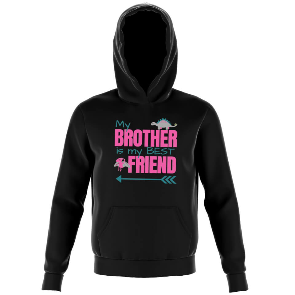 My Brother Best Friend Big And Beautiful Kids' Hoodie - Black