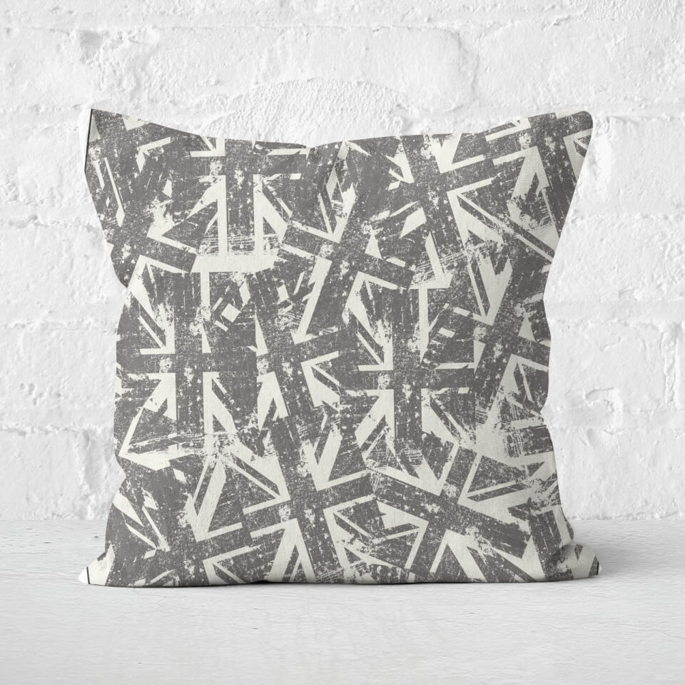 Grunge Flag Pattern Square Cushion