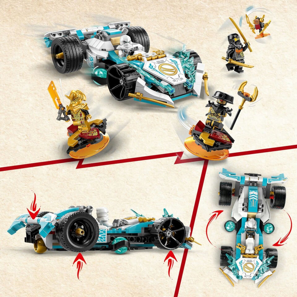 LEGO NINJAGO: Zane Dragon Power Spinjitzu Race Car Toy (71791) 2