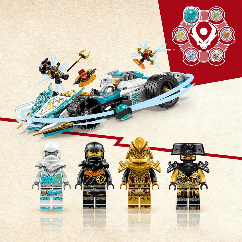 LEGO NINJAGO: Zane Dragon Power Spinjitzu Race Car Toy (71791) 3