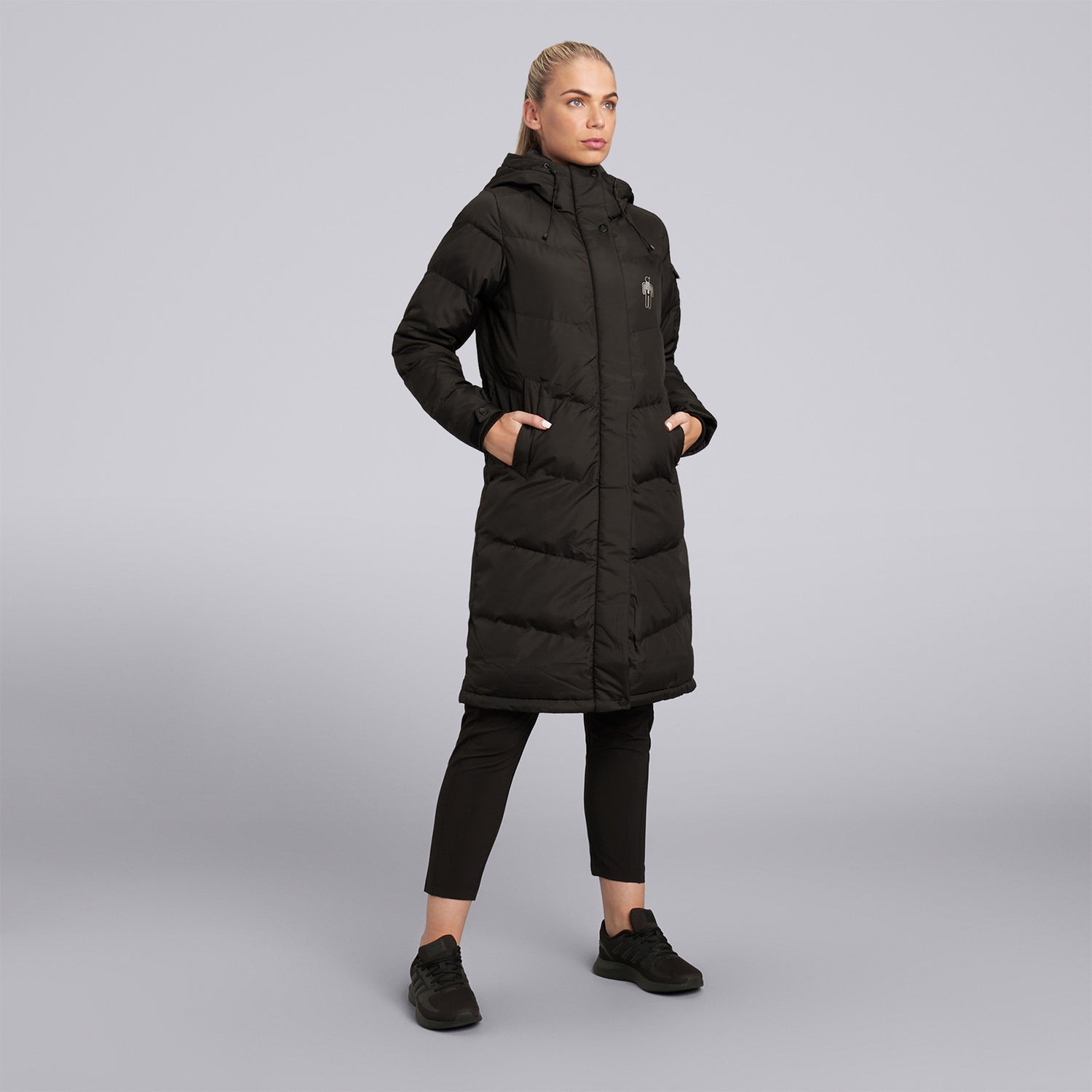 Female Everest Full Length Jacket - Black