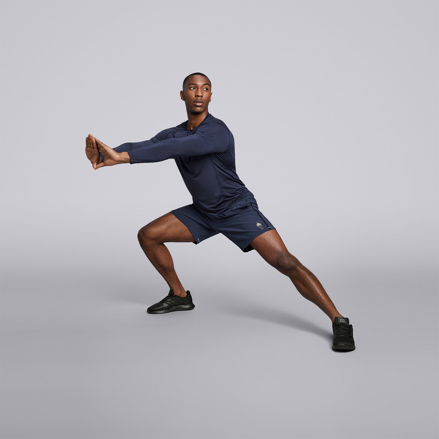Male ICE Run Long Sleeve Top - Navy