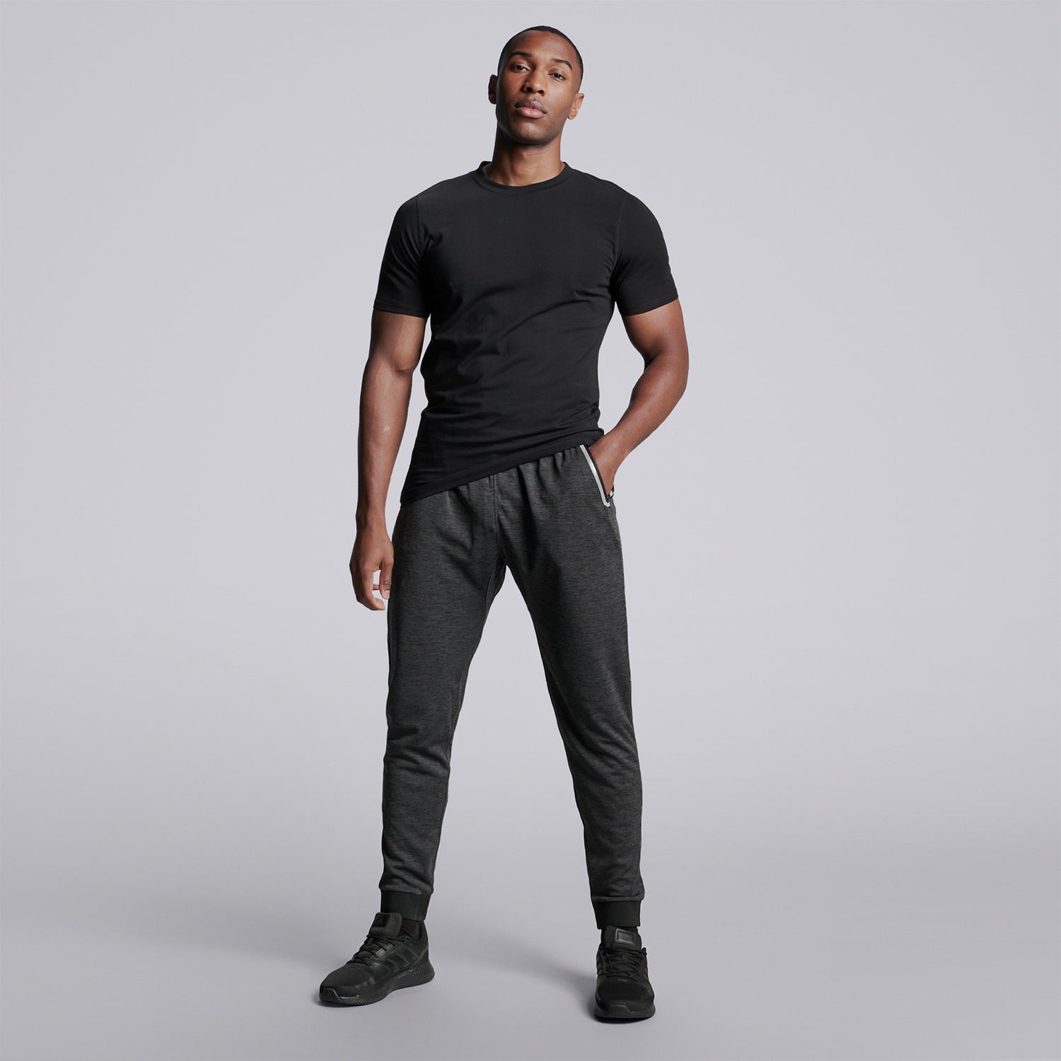 Male Recycled Cotton T-Shirt - Black