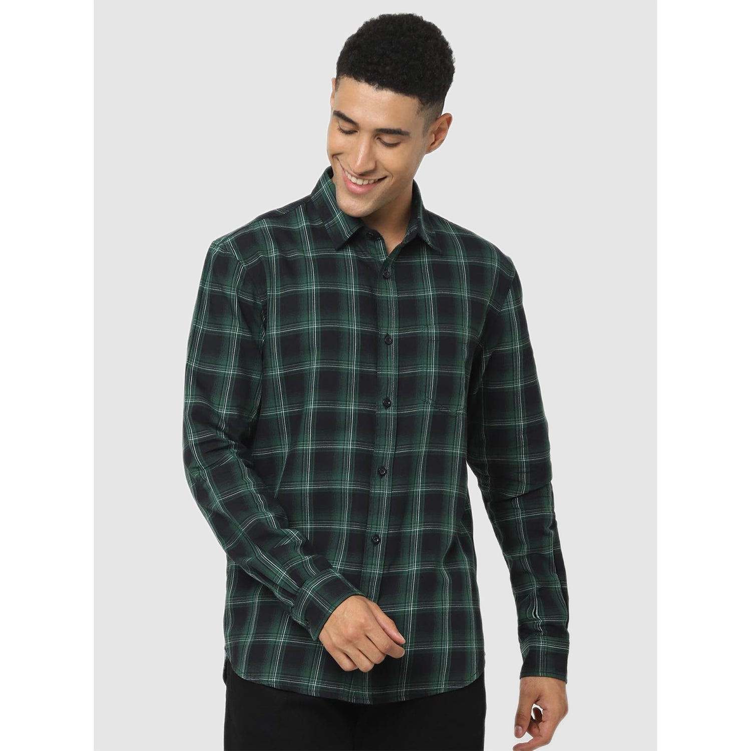 Green Checks Regular Fit Shirt (Various Sizes)