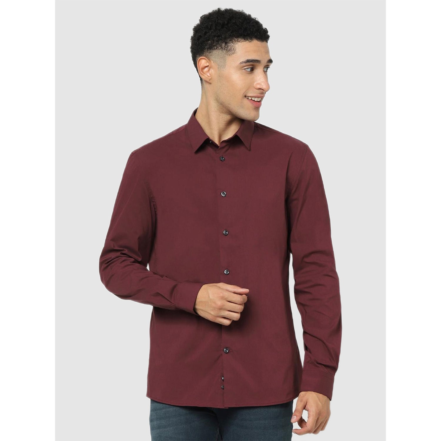 Maroon Solid Regular Fit Shirt (Various Sizes)