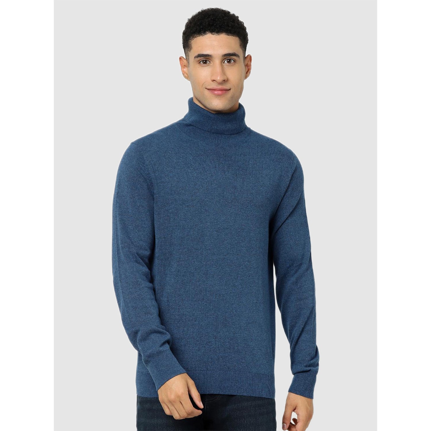 Blue Solid Regular Fit Sweater (Various Sizes)