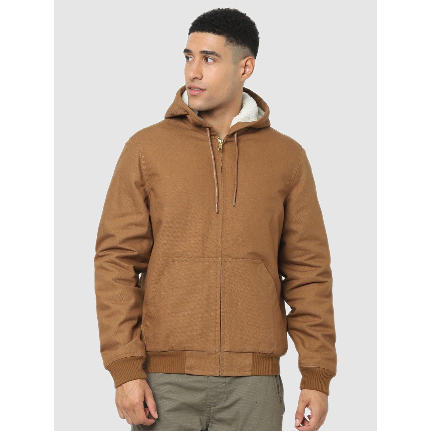 Tan Longline Parka Padded Jacket (CUHOODIE)