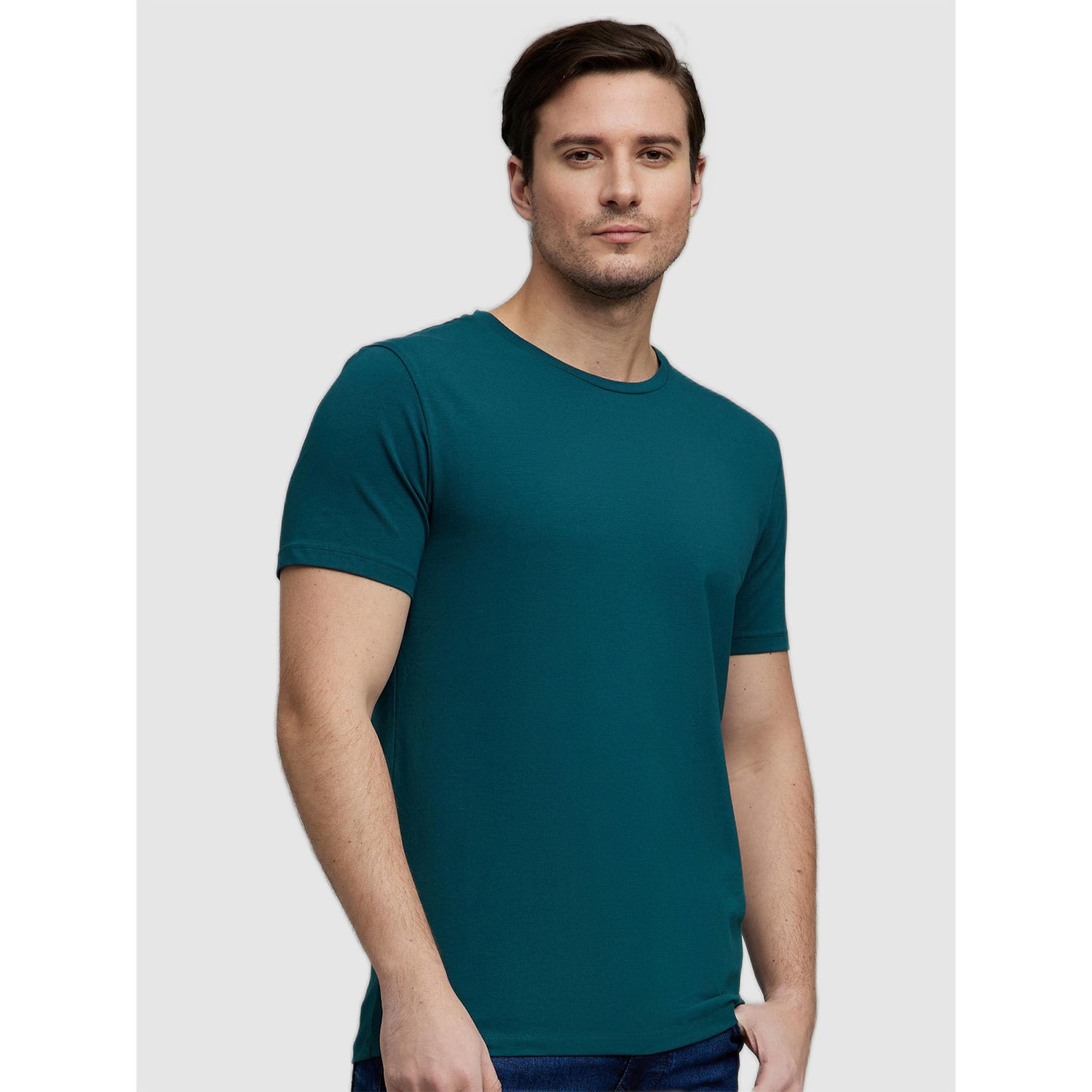 Men's Teal Solid T-Shirts (Various Sizes)