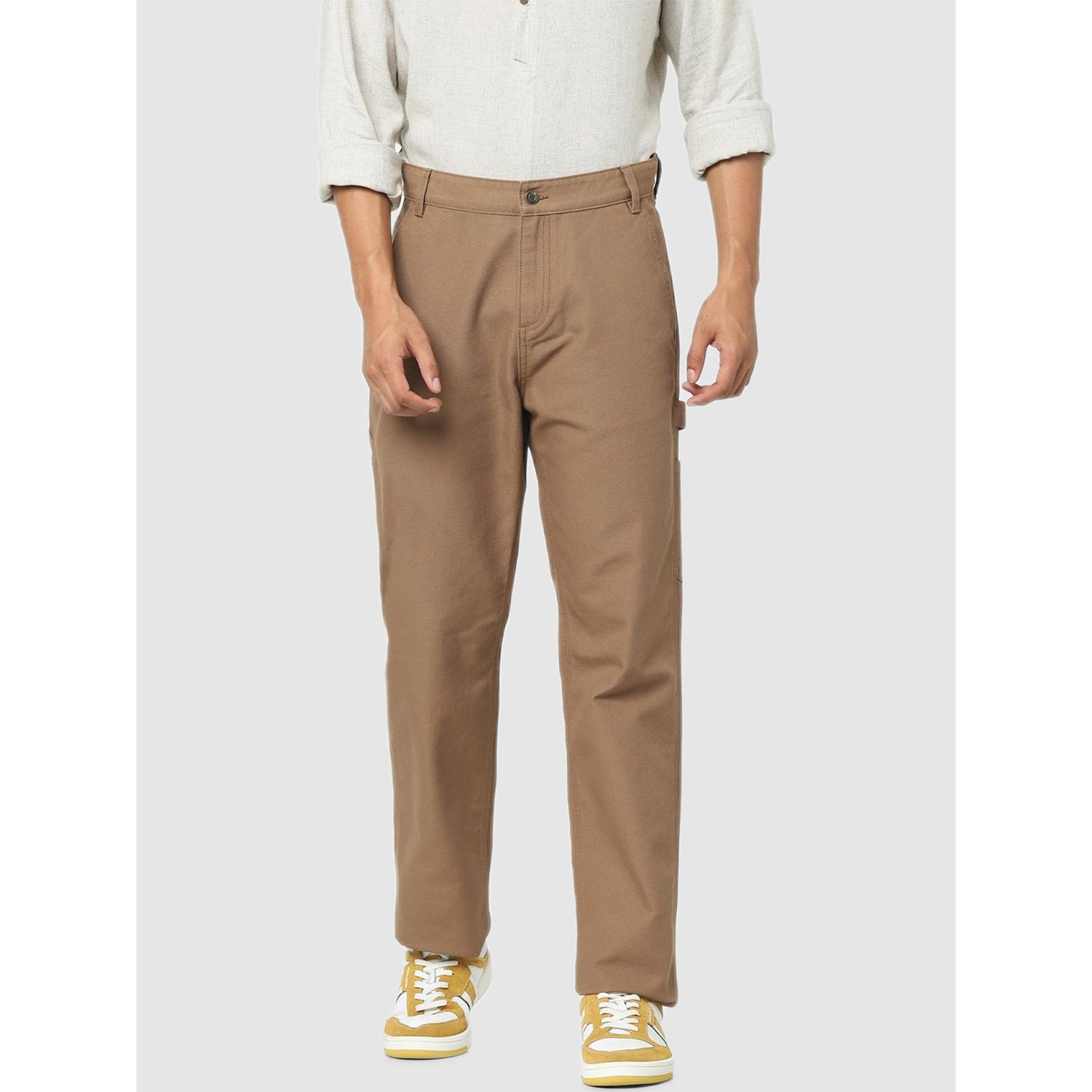 Brown Solid Regular Fit Trousers (Various Sizes)