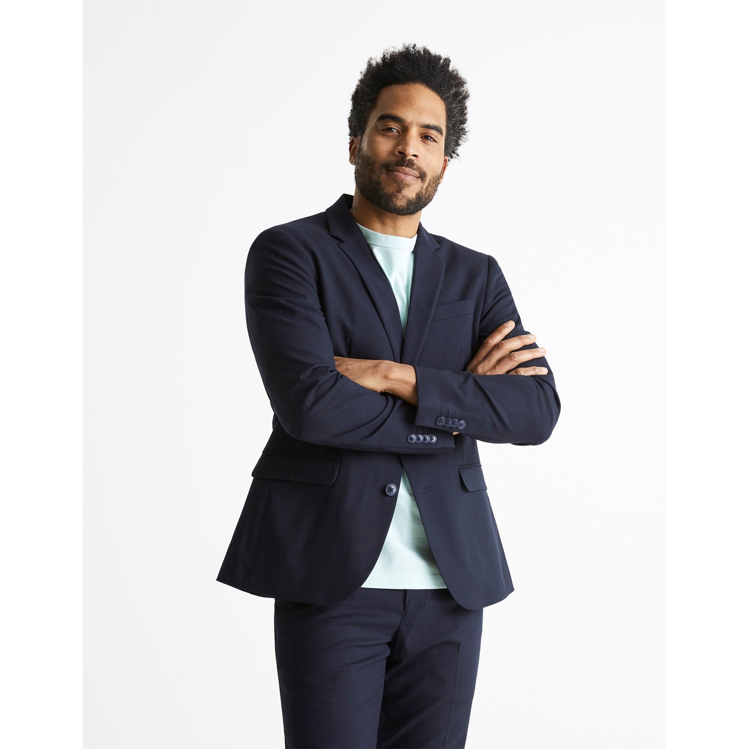 Mens Navy Solid Suit Jacket (Various Sizes)