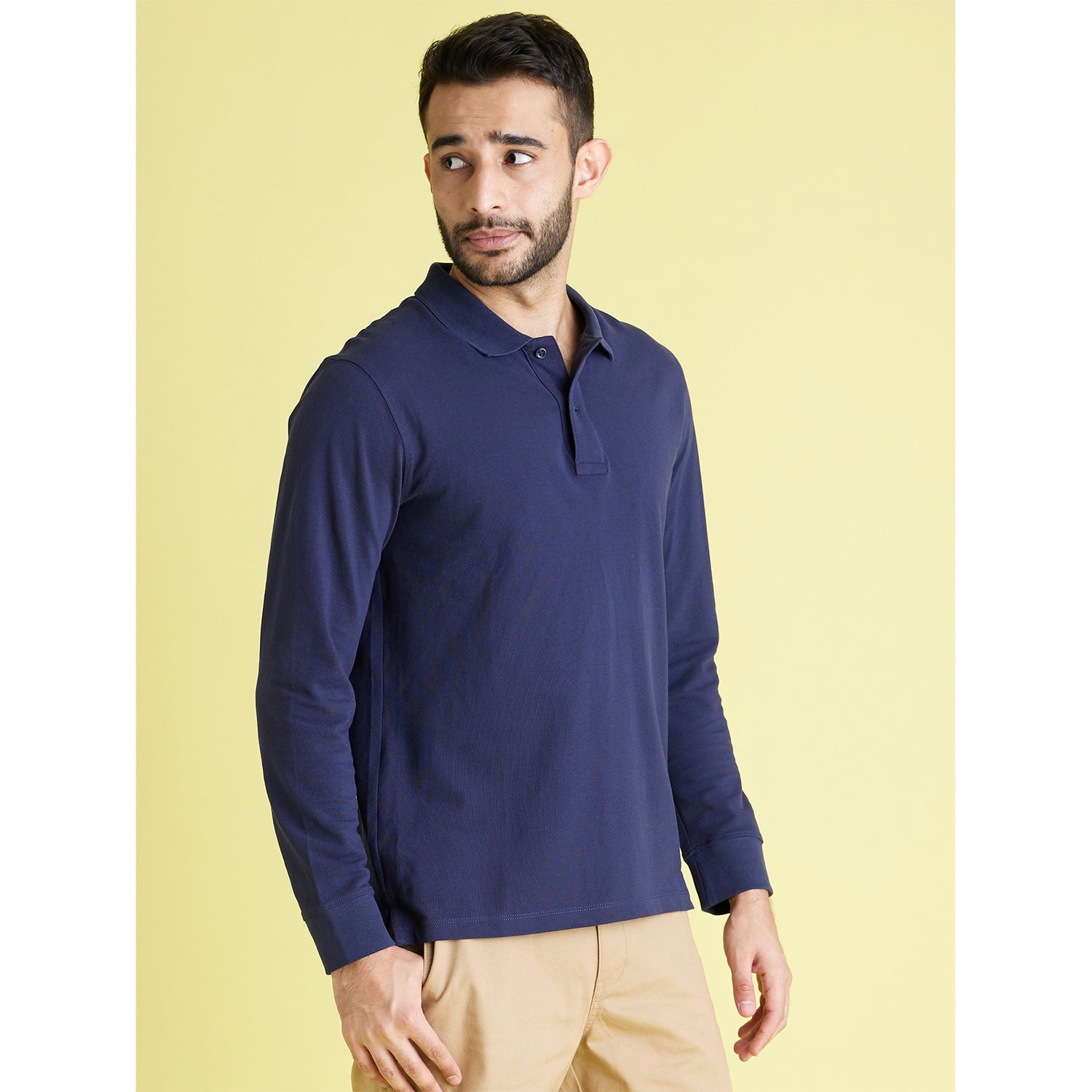 Navy Blue Polo Collar T-shirt (CEONEML)
