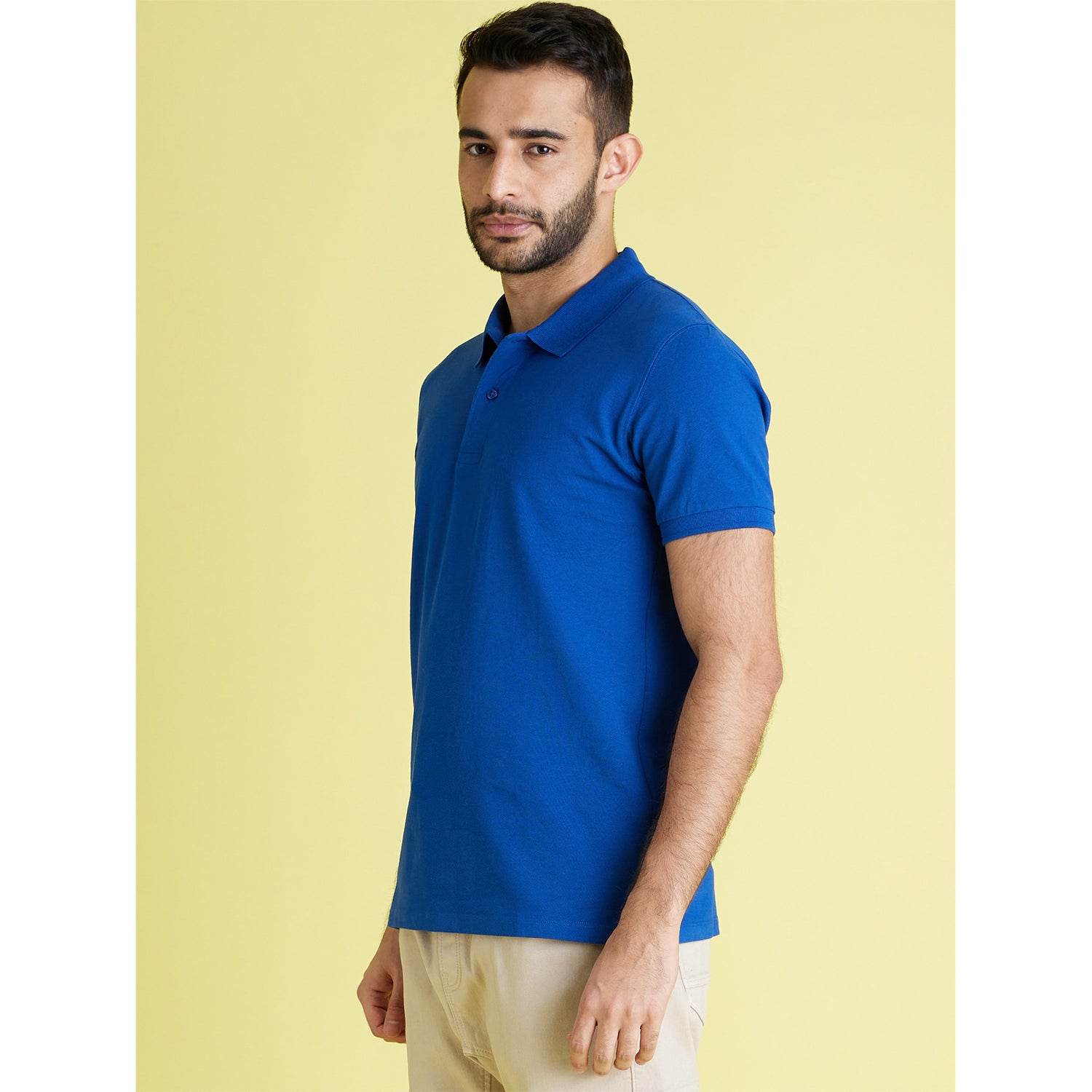 Blue Polo Collar T-shirt (TEONE.)