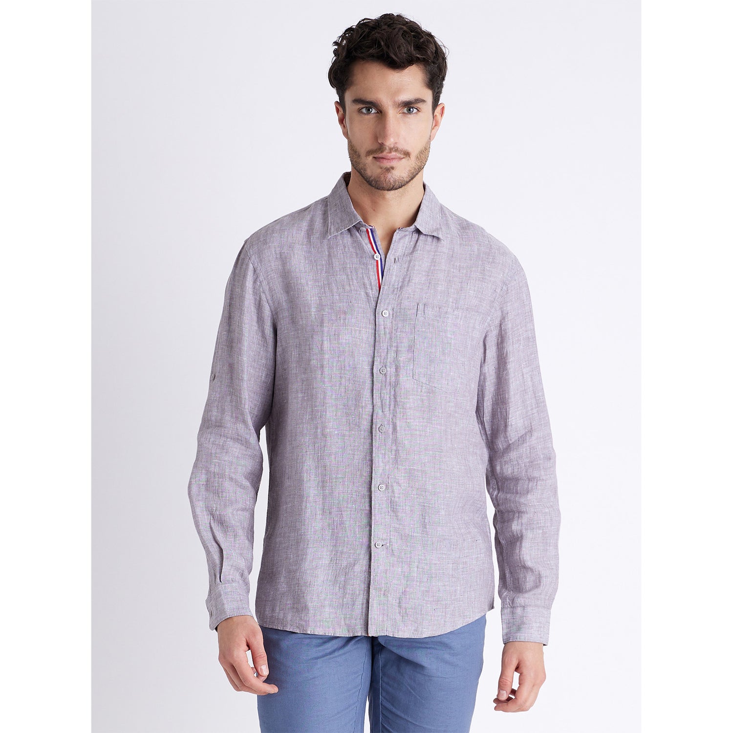Men Solid Purple Long Sleeve shirt (Various Sizes)