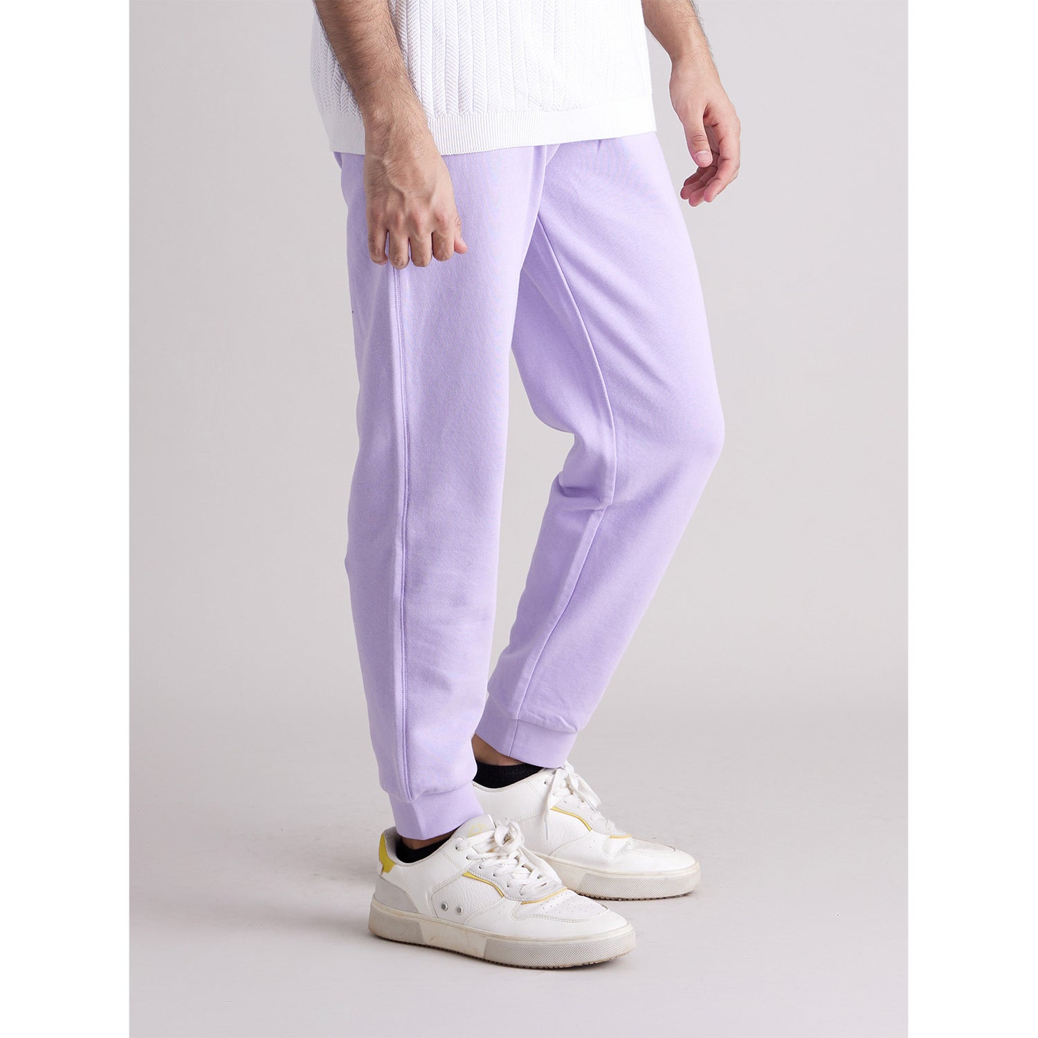 Purple Mid-Rise Regular Fit Cotton Joggers (TOJOGGIE1)